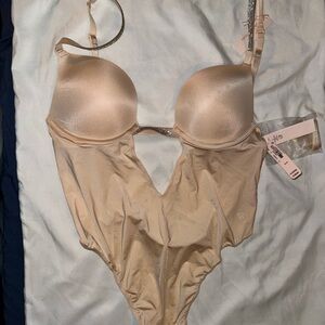 Victoria's Secret Beige Bodysuit Bra